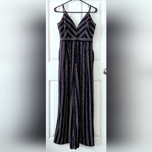 Chevron & Striped Chic Jumpsuit